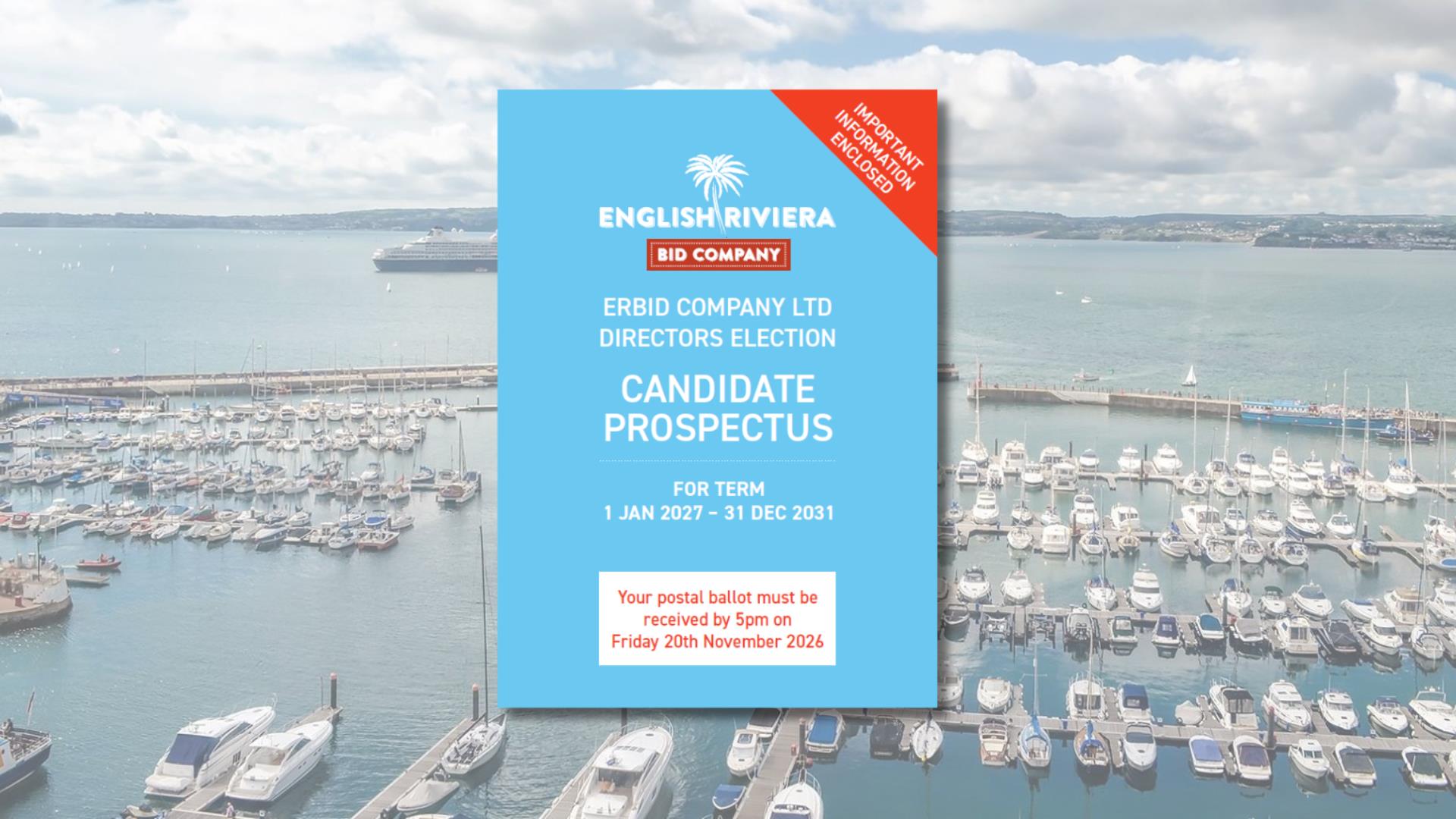 VOTING IS OPEN FOR ERBID3 DIRECTORS ELECTION - English Riviera Trade