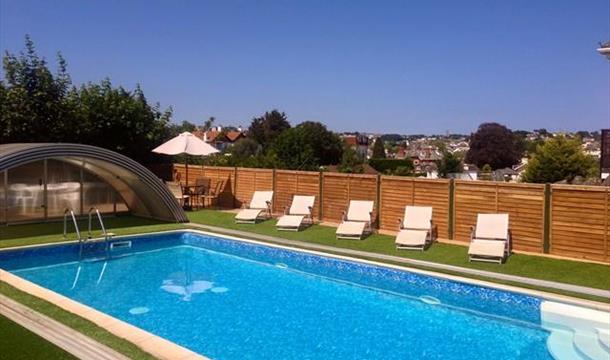 Outdoor pool, Atlantis Holiday Apartments, Torquay, Devon