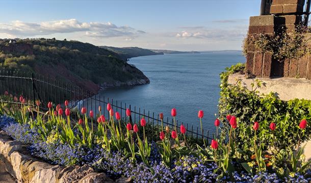 The stunning view from Babbacombe Downs in Torquay, Devon