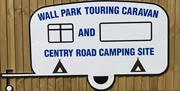 Wall Park camping sign in Brixham, Devon