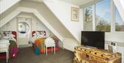 Twin bedroom, Cove Cottage, Cary Arms, Babbacombe, Torquay, Devon