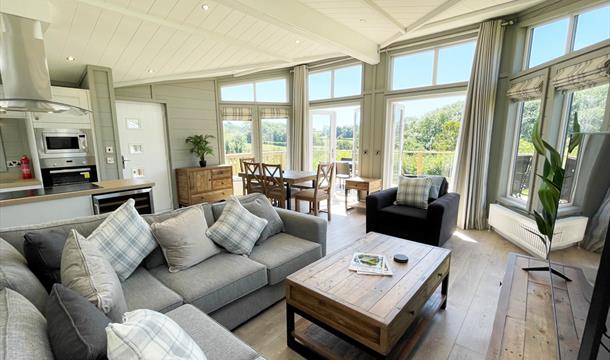 New luxury 2 bedroom glass house lodge at Whitehill Country Park, Paignton