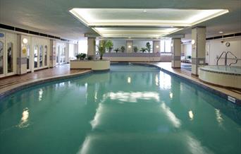 Indoor pool, Grand Leisure Suite, Grand Hotel, Torquay, Devon
