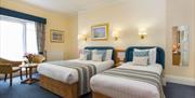 Twin room at Livermead Cliff Hotel, Torquay, Devon