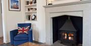 Fireplace, Rose Cottage at The Cary Arms in Babbacombe, Torquay