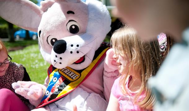 Mascot time at South Bay Holiday Park, Brixham, Devon