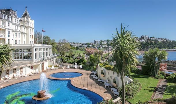 The outside pool at The Grand Hotel, Torquay, Devon
