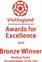 VisitEngland Awards for Excellence 2018 Bronze - Boutique Guest Accommodation of the Year