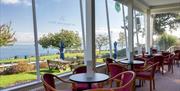 Conservatory and view from The Babbacombe Hotel, Torquay, Devon
