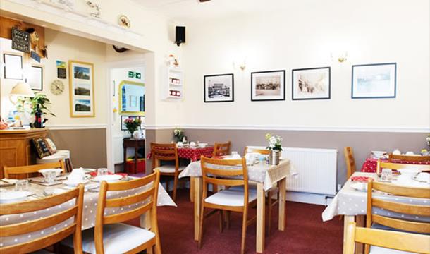 Dining room at Blue Waters Lodge, Paignton, Devon